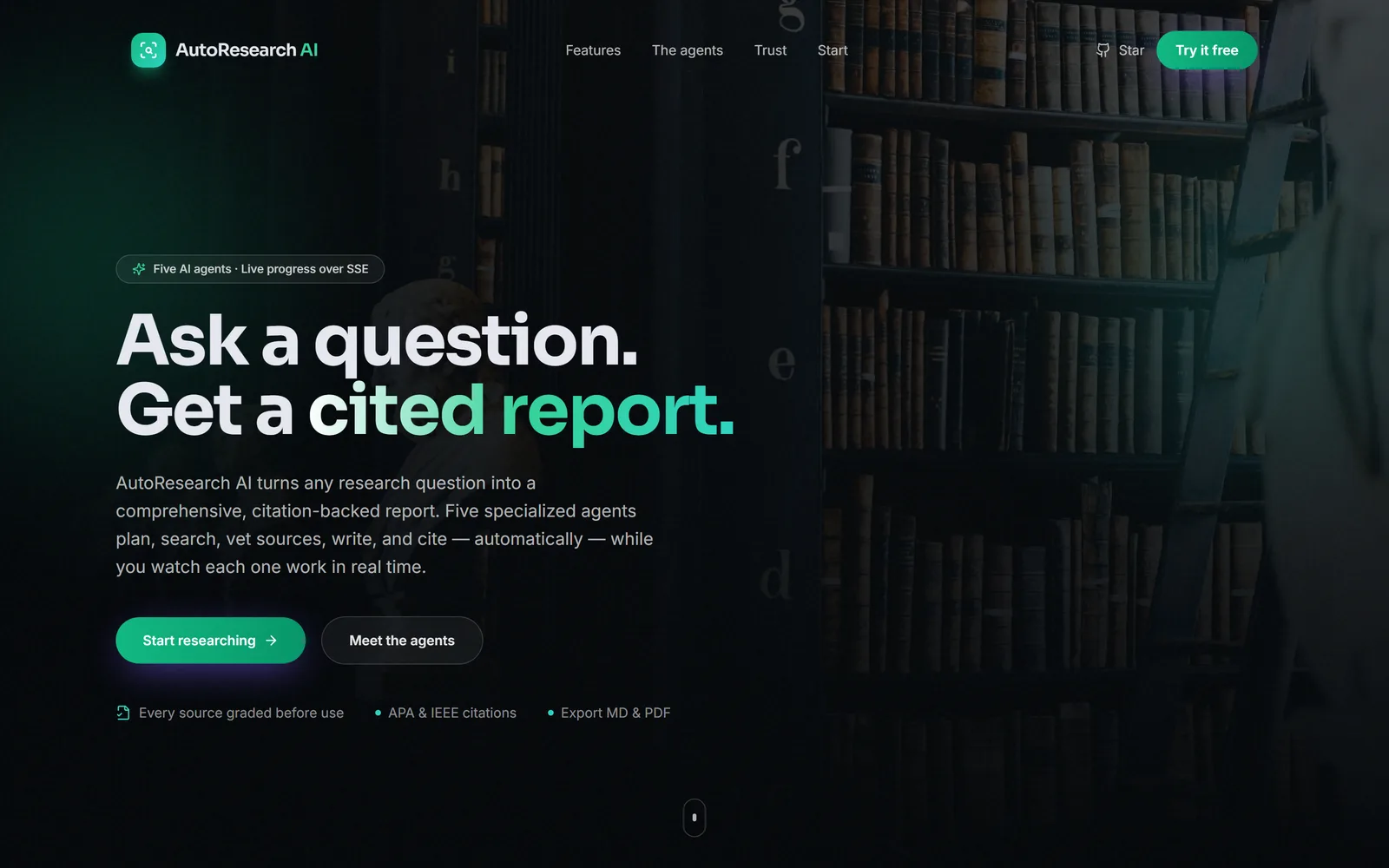 AutoResearch interface