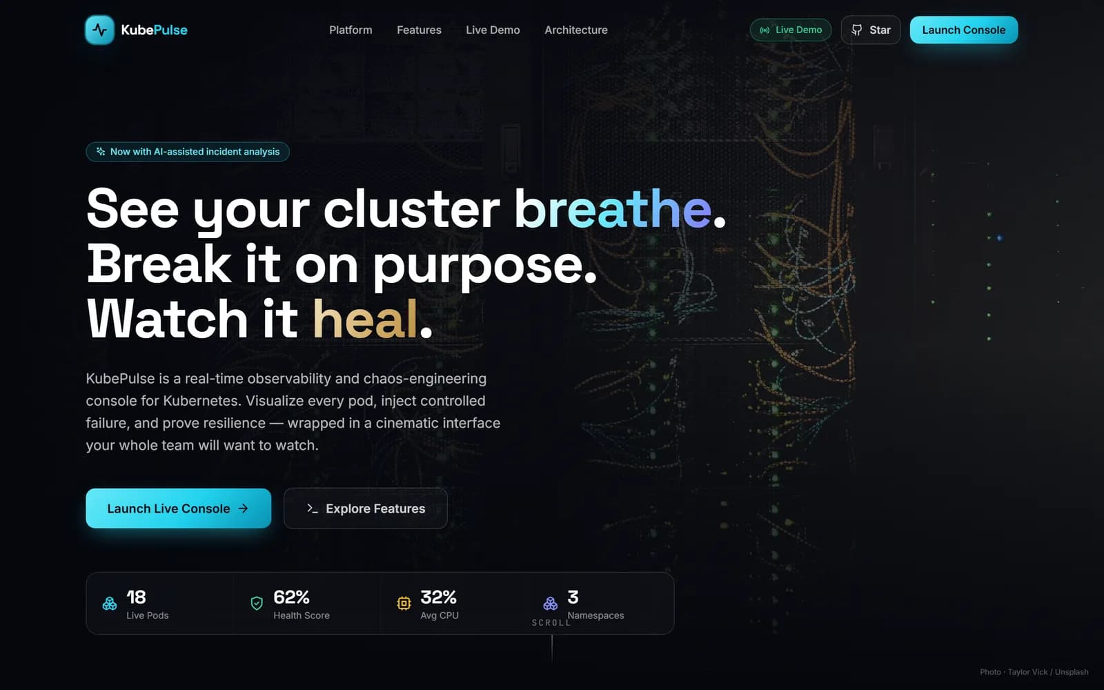 KubePulse interface