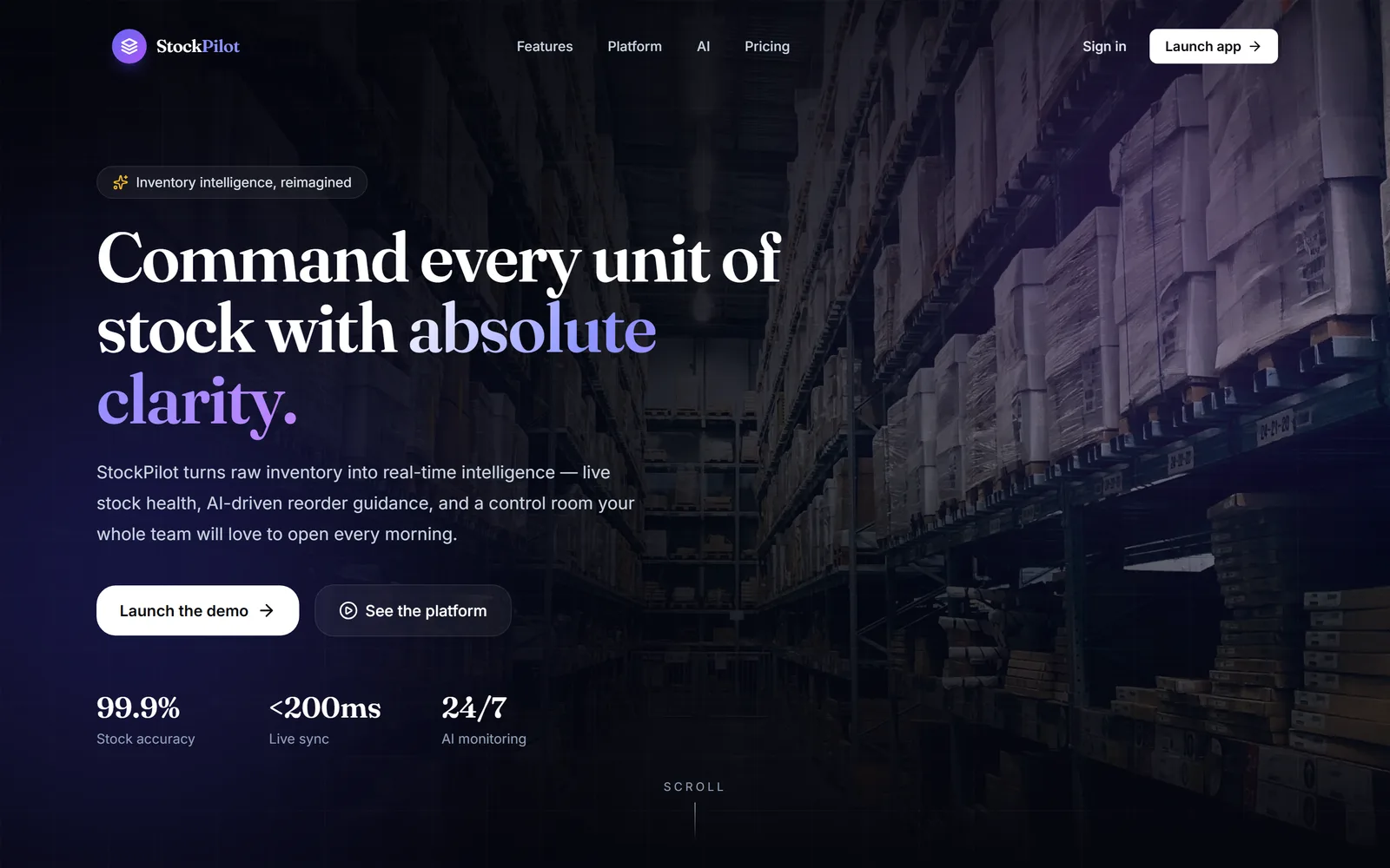 StockPilot interface
